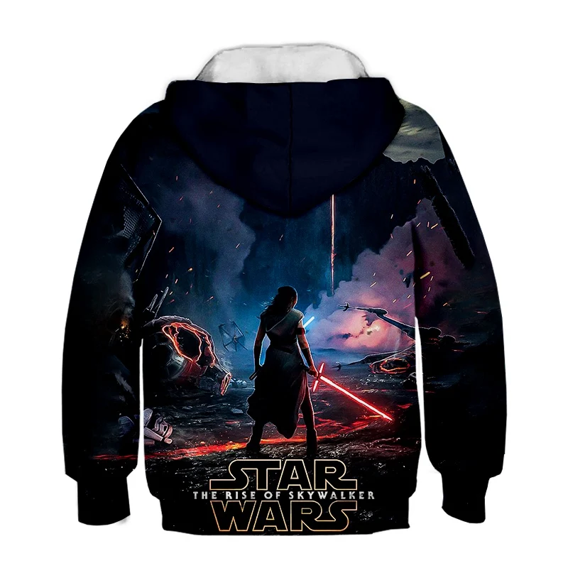 Новая мода 3D внутри которой узор в виде космоса, толстовки STAR Wars и другие серии для мальчиков и для девочек на осень и зиму, Толстовка с капюшоном одежда