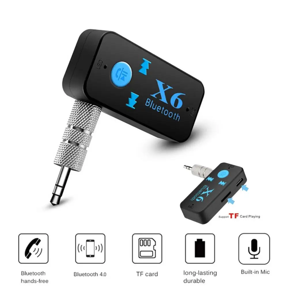 Приемник AUX Bluetooth приемник для аудиосигнала автомобиля Мини 3 5 мм TF карта адаптер