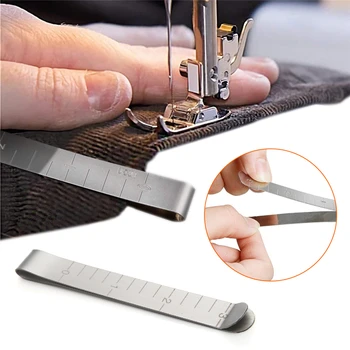 

New 20pcs Metal Sewing Crimping Clip Stainless Steel Hemming Clips Ruler for DIY Sewing & Stitching Pinning Marking