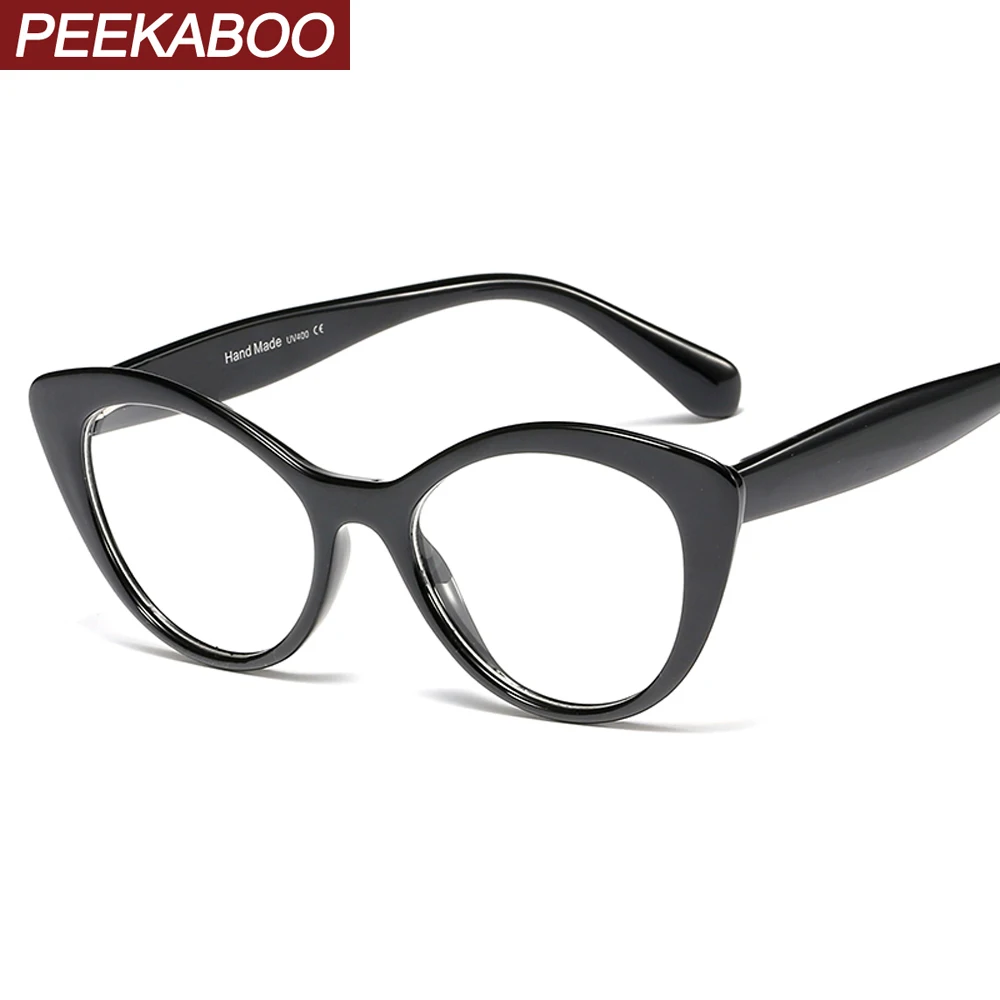 

Peekaboo black red retro oval glasses for women 2020 accessories cat eye eyeglasses optical clear lens ladies eyewear frame