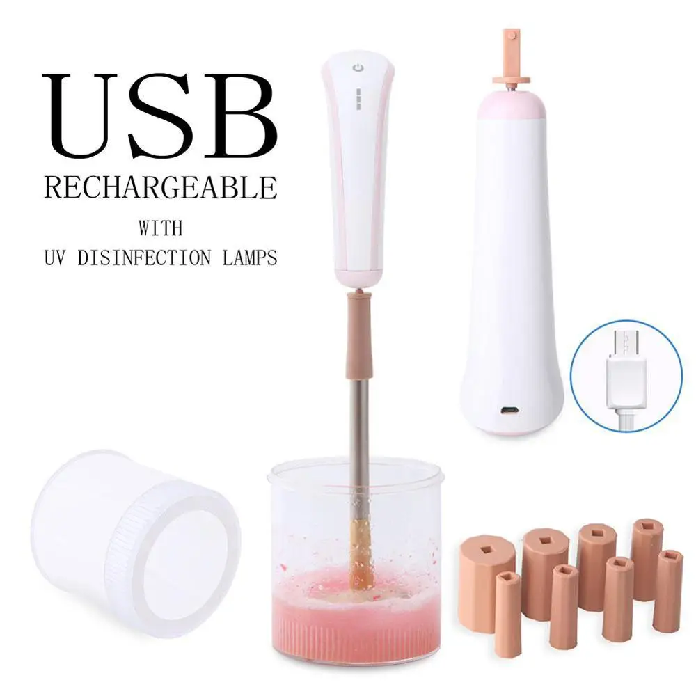 

Electric Makeup Brush Cleaner & Dryer Set Make Up Brushes Washing Tool Makeup Brushes Cleaner & Dry In Seconds Protect Bristle