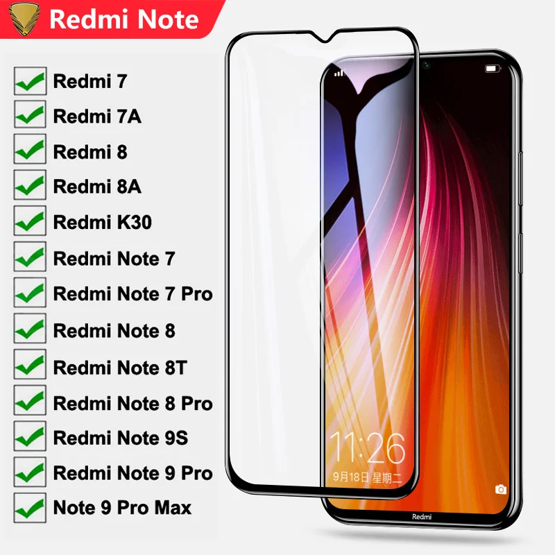 Защитное стекло LLTCT с полным покрытием для Xiaomi Redmi Note 7 Pro 8 8A 8T Note9 9s 9 7A 6 6A пленка из