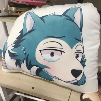 

BEASTARS Legoshi Plush Toy Stuffed Throw Pillow 3D Anime Wolf double side 40cm