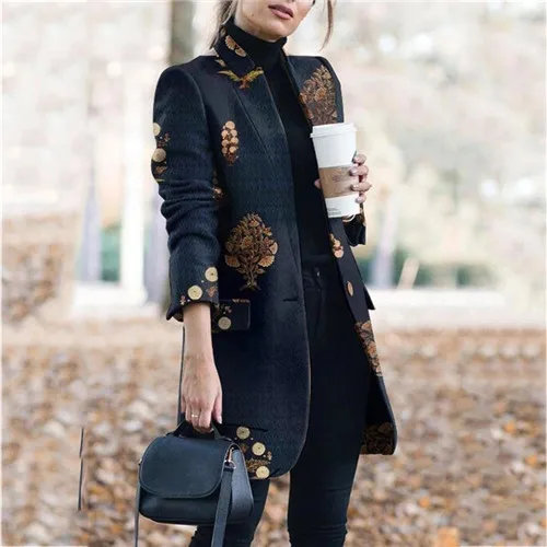 Style two Зимние пальто и куртки для женщин размера плюс длинное шерстяное пальто теплое корейское элегантное винтажное пальто женская накидка повседневная куртка - Цвет: Style two