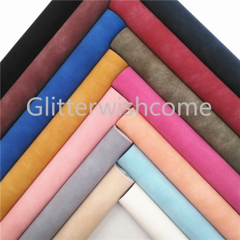 Glitterwishcome 21X29 см A4 размер винил для бантов два тона замша кожа ткань искусственная кожа листы для бантов, GM685A