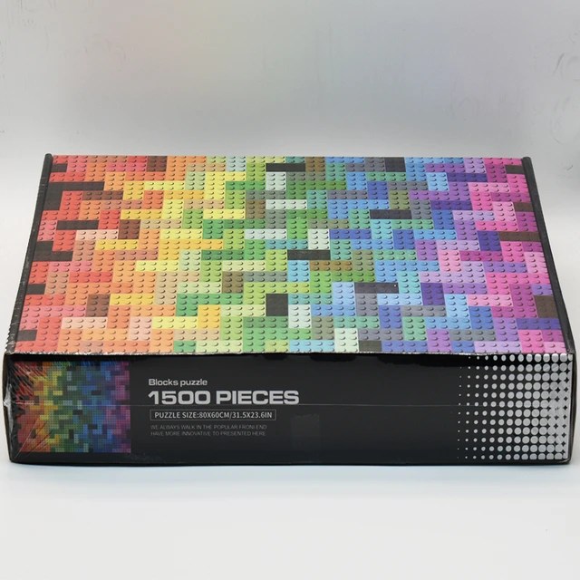 New 1500 Pieces Rainbow Puzzle 2000 3000 Blocks Assembled Unique Shape  Paper Irregular 2D Puzzles Painting