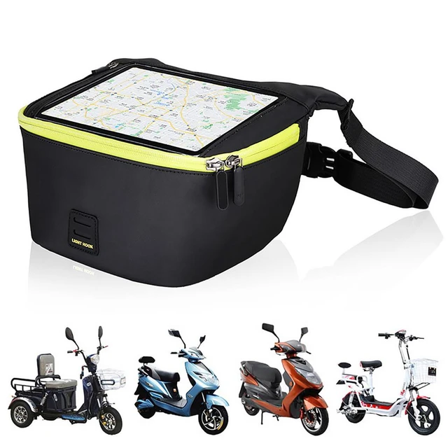 Durable Waist Bag Scooter Motorcycle Handlebar Bag Waterproof Storage Bag GPS Phone Windows Holder For AliExpress
