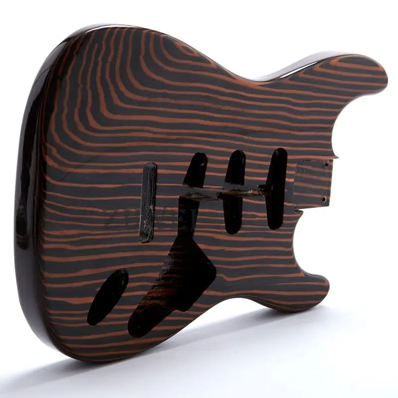 High Quality One piece of ST Guitar Body 3S Routing Gloss Finish Nature Color