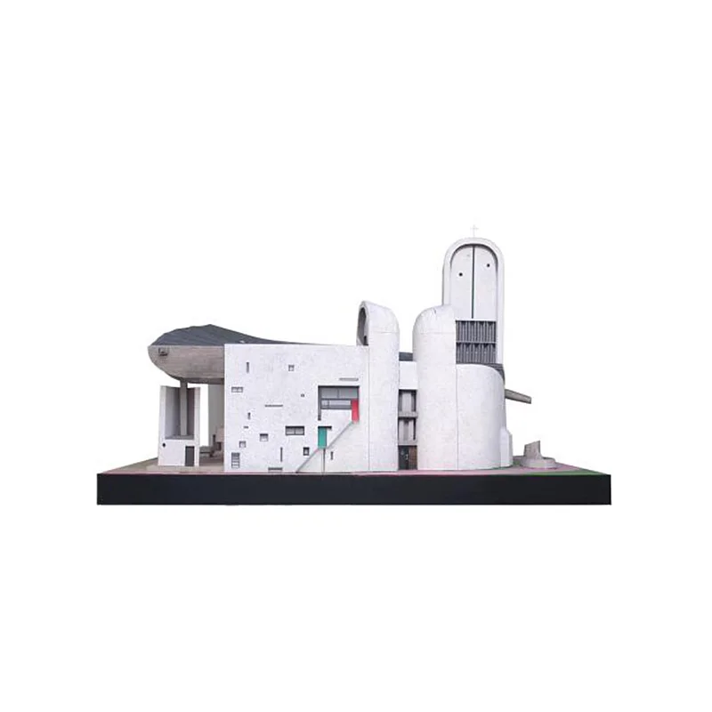 3D Paper Model France La Chapelle De Ronchamp 3D Paper Model House Papercraft DIY Art Origami Building Teens Adult Handmade Craft Toys QD-145