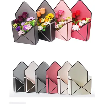 

5PCS 23cm x 8cm x 17cm New Envelope Fold Flower Box Flowers Wrapping Gift Packaging Home Decoration Bouquet Florist Supplies