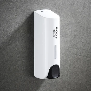 

350ML Manual Press Wall Mount Liquid Soap Dispenser Body Lotion Kitchen Bathroom Accessories Shampoo Container Refillable School