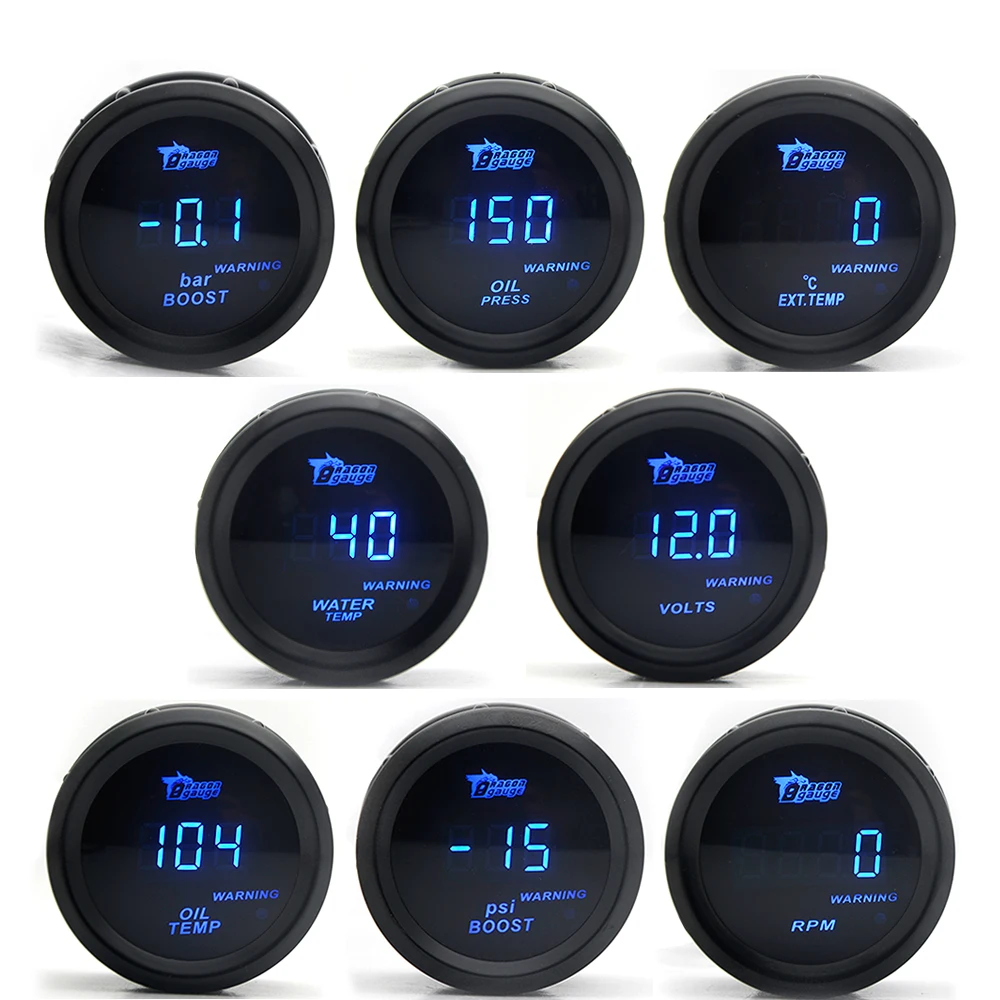 DRAGON GAUGE 2 '཰ мм Boost/температура воды/Температура масла/Вольт/Тахометр/Датчик