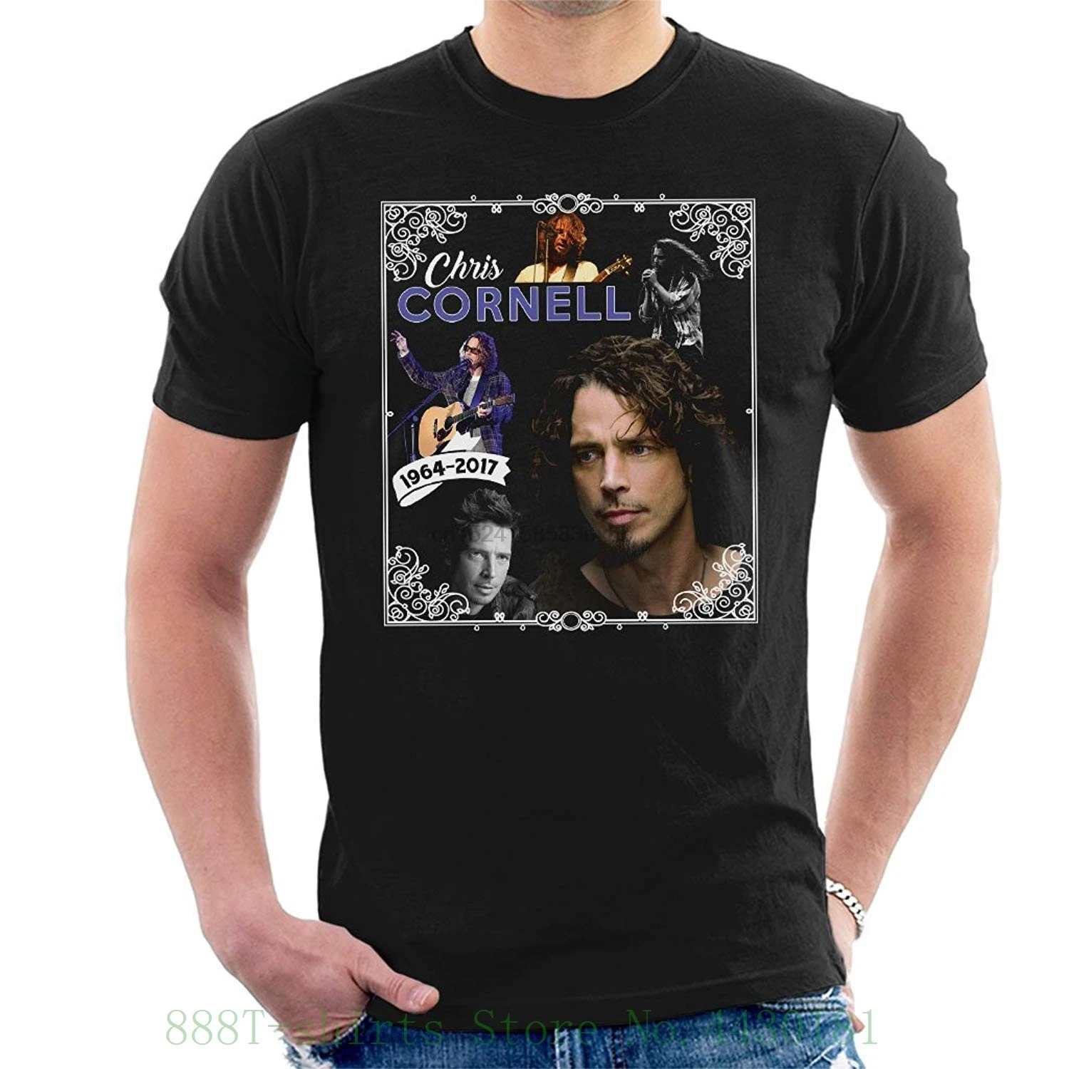 Chris Cornell 1964 Мужская футболка высокое качество на заказ с принтом топы хипстер