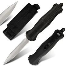 Couteau pliant Double Action BM7 0TF lame en acier D2, couteau de chasse en alliage de Zinc et d'aluminium, Camping de plein air, outils EDC