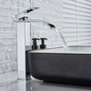 Chrome High Style Single Handle  Water Brushed Nickel Bathroom Basin Faucet Waterfall Spout Hot&Cold Sink Mixe Tap Basin Tap ► Photo 3/6