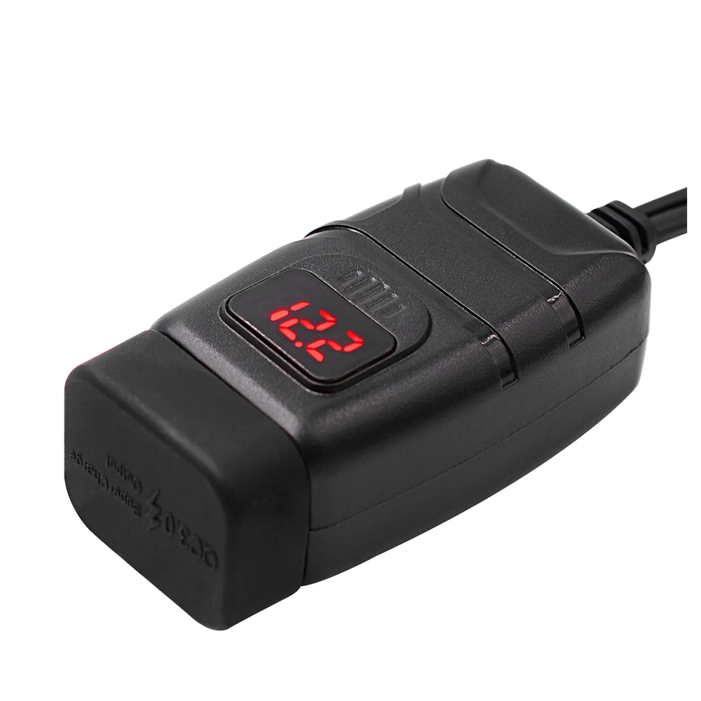 Водонепроницаемый QC 3,0 5V3. 4A/9V2. 5A/12V2A мотоцикл двойной USB зарядное устройство разворачивается вкл.-ВЫКЛ. Для ATV, зарядки велосипеда снегохода аксессуары