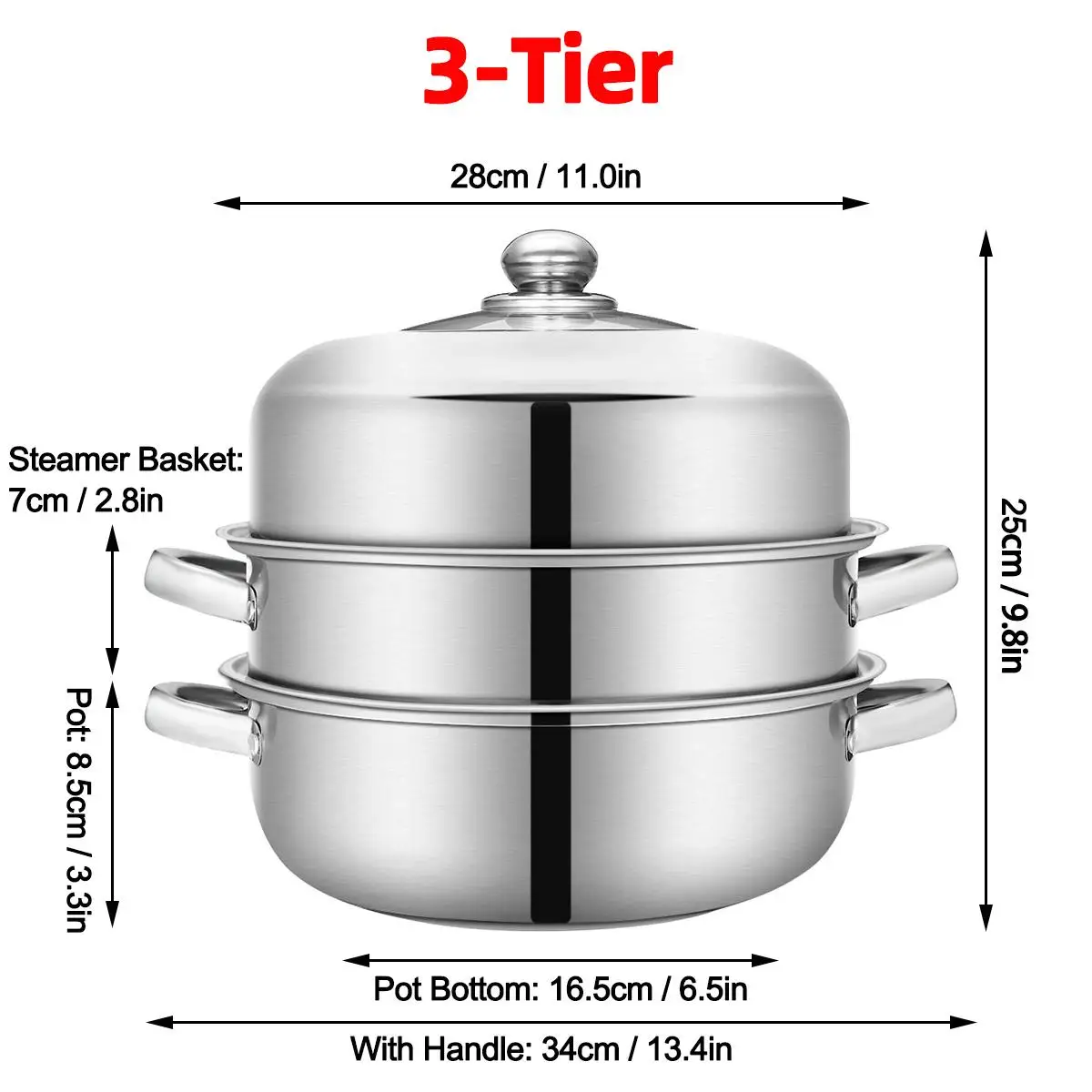 3 tiers