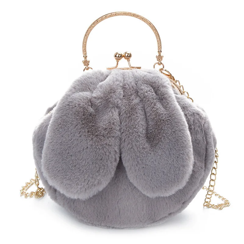 

Autumn And Winter Plush Bag Women's 2019 New Style Fashion Korean-style Versatile Shoulder Bag Chain GIRL'S Cute Adorable Handba