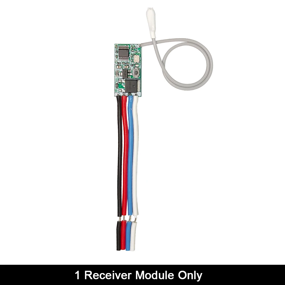 1 Receiver Only Rubrum 433 MHz Wireless Remote Control Switch 5V LED Receiver Module+ Transmitter Remote Control RF Switch for Light Controller - Цвет: 1 Receiver Only