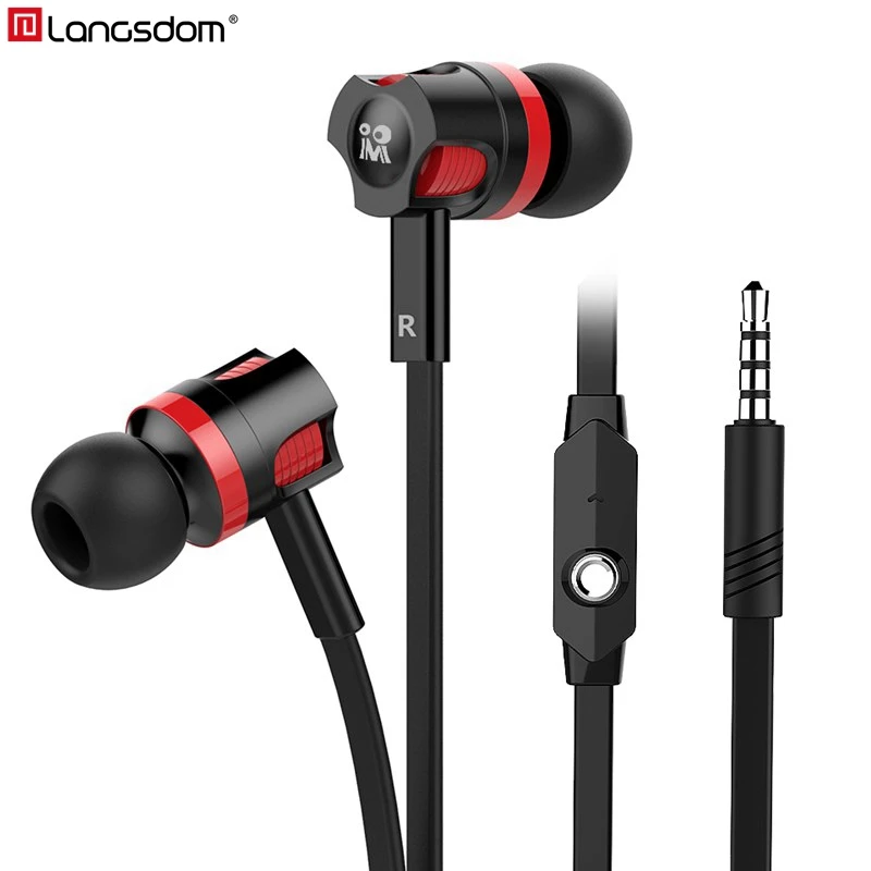 Langsdom Mijiaer JM26 3 5 мм проводные наушники для телефона samsung Xiaomi в ухо гарнитура с