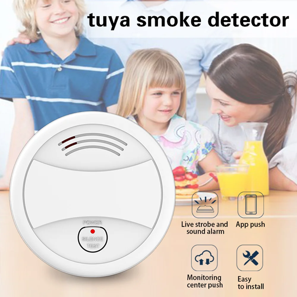 CPVan SM05W 7pcs/Lot Smoke Detector WiFi Smoke Sensor Fire Detector WiFi Tuya Smart Life APP Alarm Detector rookmelder WiFi