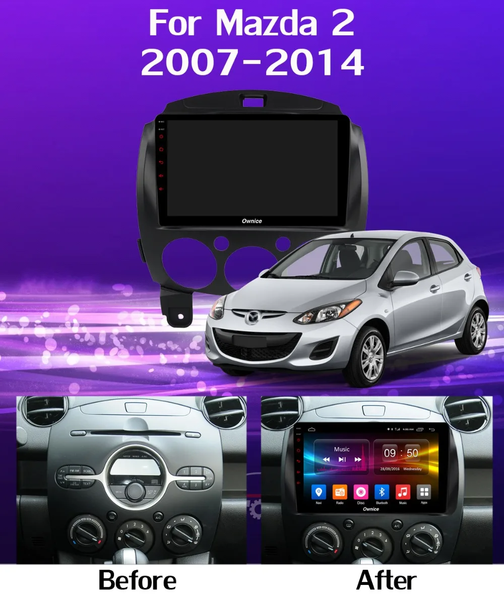 Cheap 360°Panoramic Android 9.0 8Core 4+64G GPS Navigation Radio CarPlay SPDIF DSP Car Multimedia Player for Mazda2 Mazda 2 2007-2014 7