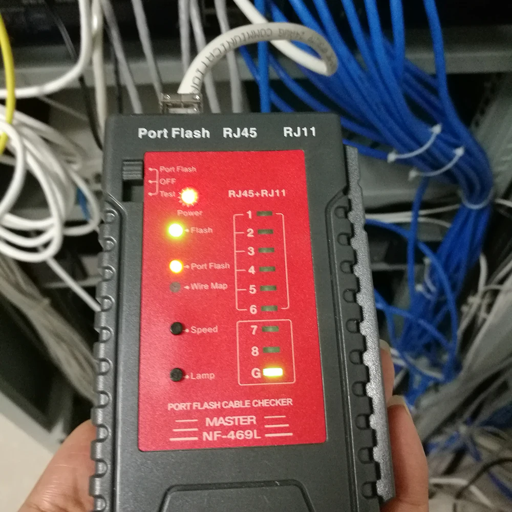

NF-469L Network Cable Tester RJ45 RJ11 Tester for Ethernet LAN Cable Landline Phone Wire Testing Tool