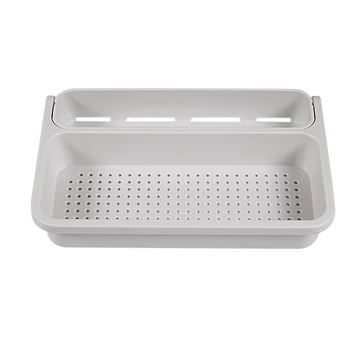 

Plastic Fruit Vegetable Drain Basket Free Punching Sink Rack Vegetable Drain Basket Kitchen Sink Wall Mount