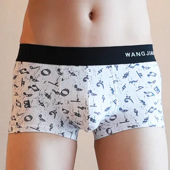 

Men Underwear Boxer Shorts Breathable Fashion Printed Underpants U Convex Pouch Sexy Cueca Soft Male Panties