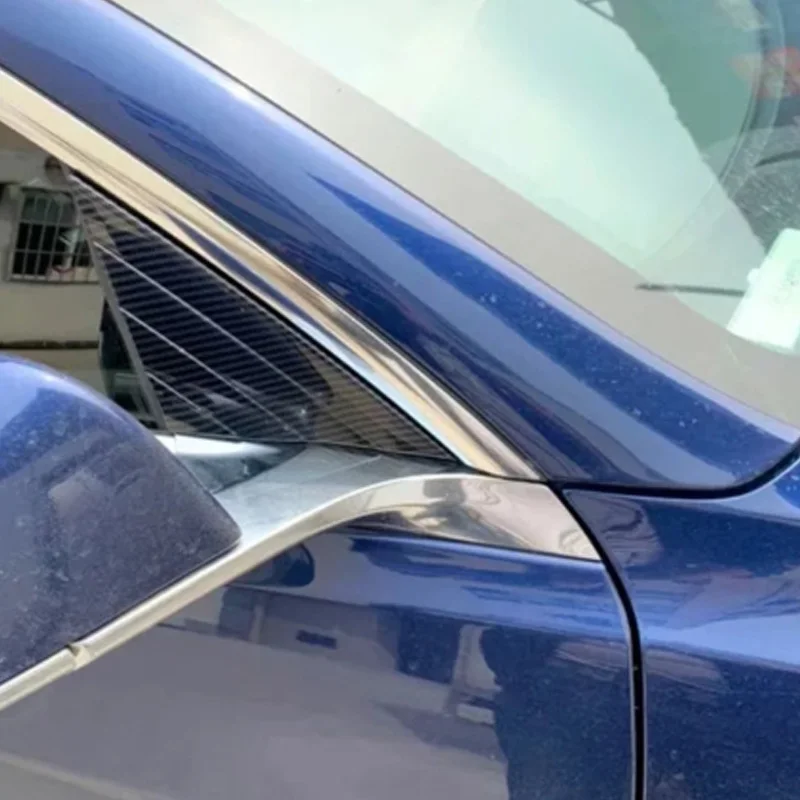 Для Tesla модель 3 углеродное волокно передняя дверь окно крышка Боковая дверь треугольник столб отделка Аксессуары для автомобиля внешний стиль