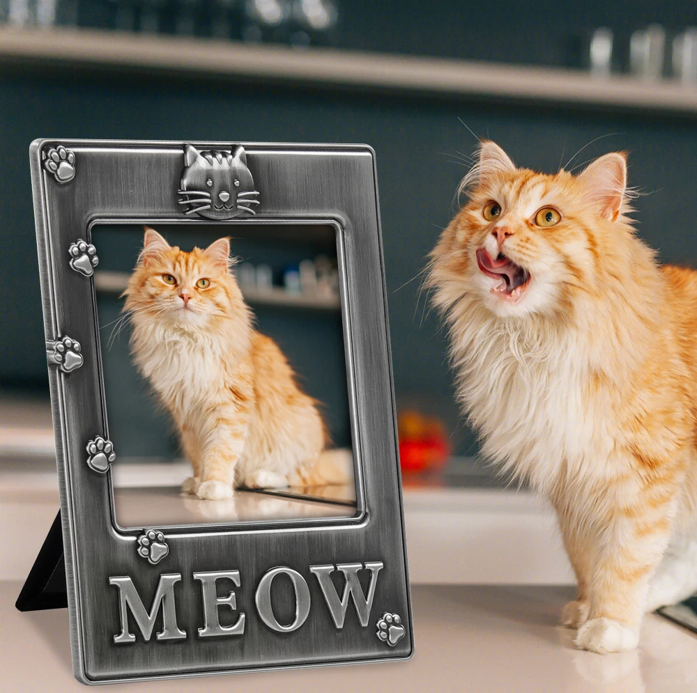 Metal Memorial Photo Frame for Cats Kitty Memorial