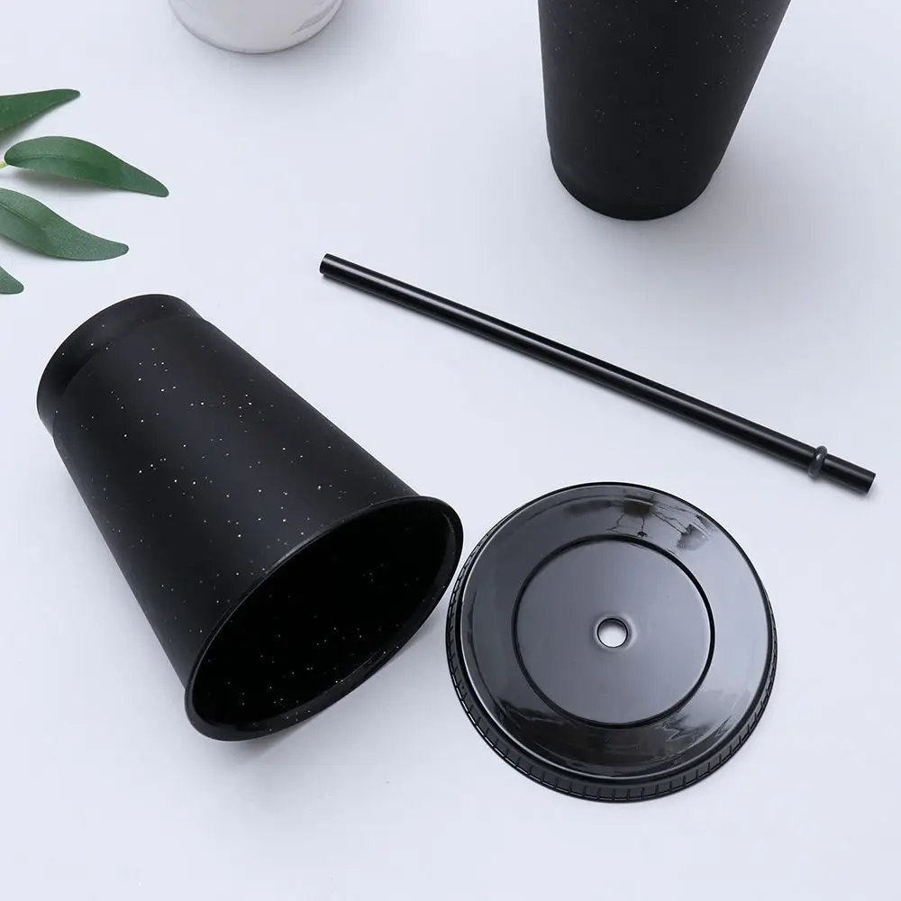 Couvercle à Paille Large Bouche Fifty Fifty Pour Gourde Isotherme - Noir, Avec Pailles Incluses