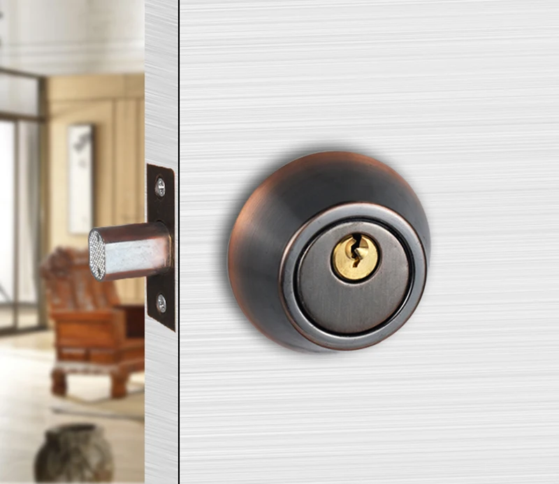 Porta da casa único cilindro deadbolt chrome