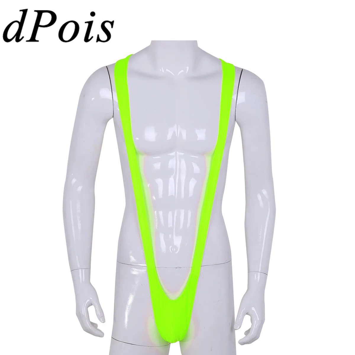 DPOIS Male Bodysuit Mankini Homme One Piece Swimsuit Thong Mens Suit