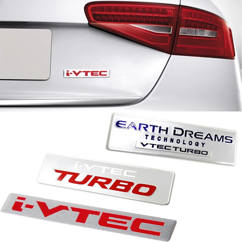 Алюминиевый стикер i-VTEC iVTEC для Honda City CR-V Accord FIT CIVIC Elysion Spirior Jade XR-V HR-V поток Одиссеи
