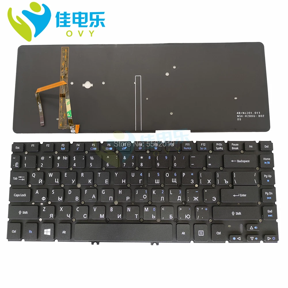 

OVY RU Backlight keyboard for Acer Aspire M5 481 black backlit notebook keyboard Czech Russian NSK R2GBQ13 Genuine new works
