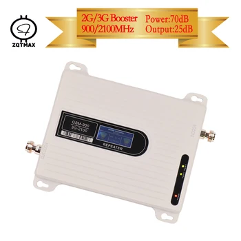 

ZQTMAX 2G 3G cellular signal booster GSM 900 WCDMA 2100 Dual Band Signal Repeater UMTS network booster