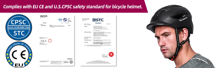 Description Picture 5 of itemVICTGOAL Urban Commuter Road Bike Helmet Men's Women's Electric Bicycle Helmet Scooter MTB Racing Cycling Riding Safety Helmets