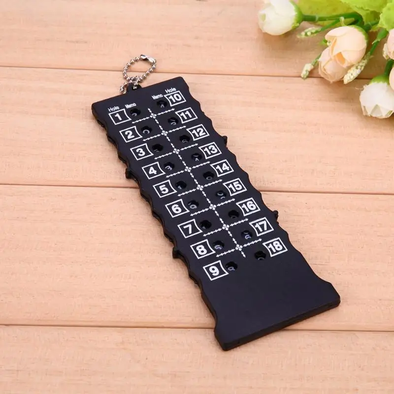 18 Hole Golf Stroke Score Card Counter Golf Score Indicator with Key Chain