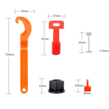 

50Pc Flooring Wall Tile Leveling System Leveler Plastic Clip Adjustable Locator Spacers Plier Level Wedges Hand Tools