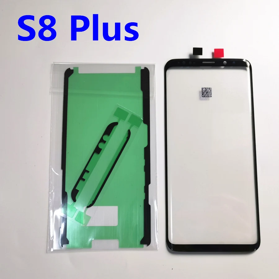 Сменный стеклянный экран для samsung Galaxy S8 S9 Plus, ЖК-дисплей, сенсорный передний Внешний объектив, S8 Plus, S8+ S9+ наклейка - Цвет: S8 Plus
