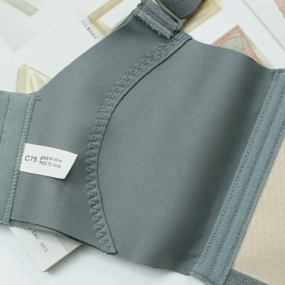 Bra for women without underwire top thin bottom thick small breast close bra sexy gather lace adjus