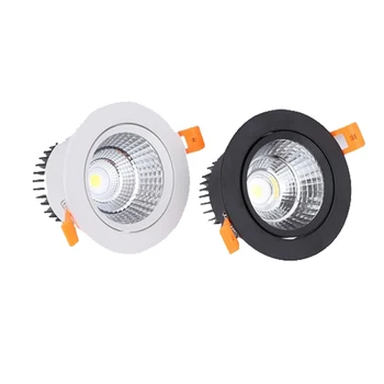 

Dimmable Led downlight light Angle Adjustable COB Ceiling Spot Light 3w 5w 7w 9w 12w 15w ceiling recessed Lights AC85-265V