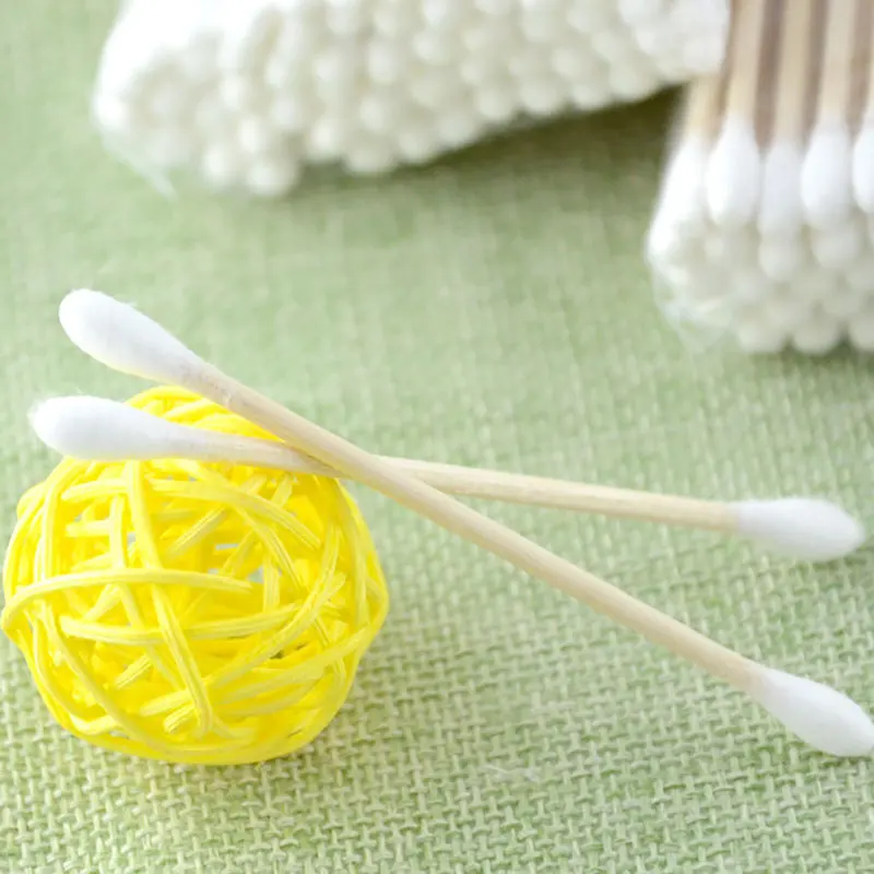 

Crown Health Aseptic Cotton Povidone Double Headed Pure Cotton Makeup for Disposable Baby Swabs Stick