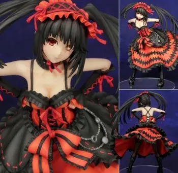

21cm free shipping Japanese Anime Date A Live Kurumi Tokisaki Nightmare 1/8 Scale Painted PVC Action Figure Standing Model Toys
