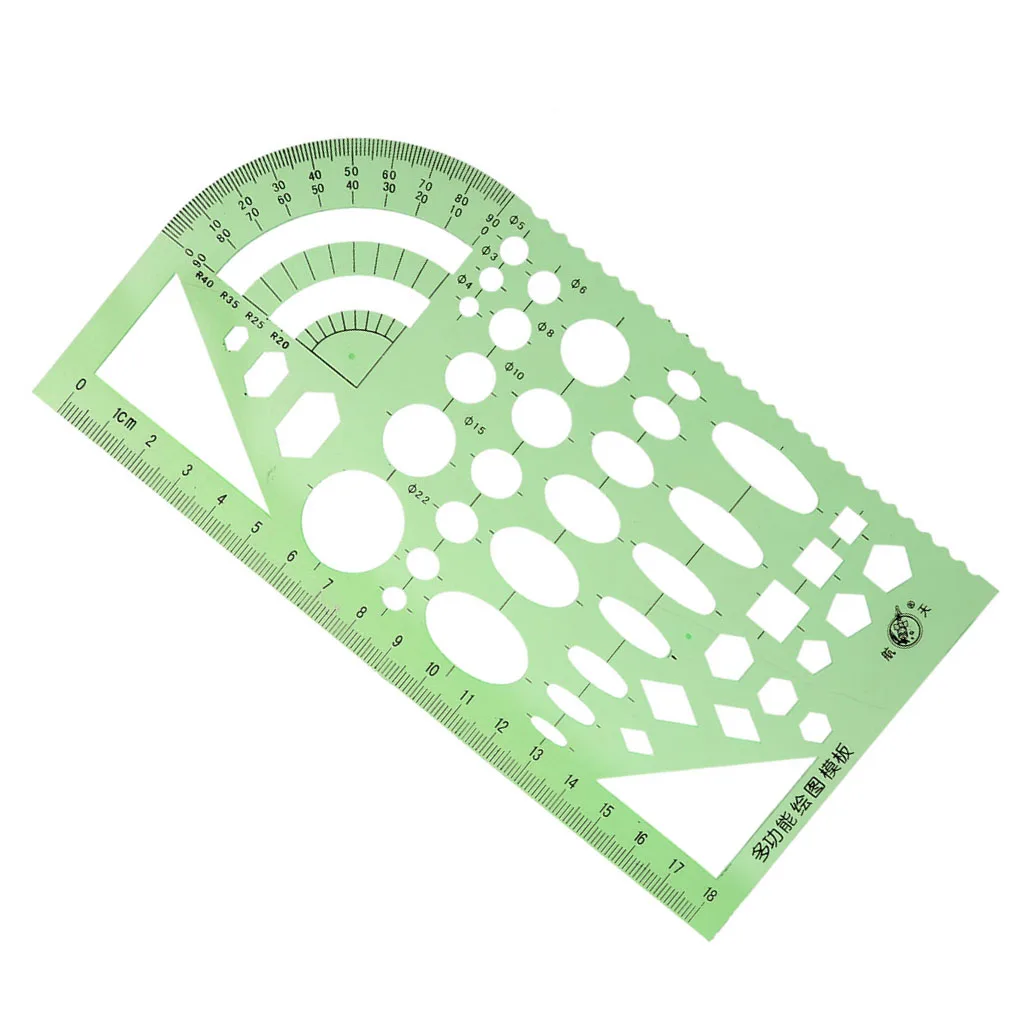 Multifunctional Plastic Drawing Curve Pattern Stencil Template Ruler Tool