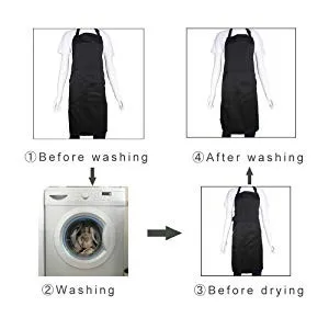 Pure Color Cooking Kitchen Apron Funny with Pocket Long Ties For Woman Men Chef Waiter BBQ Hairdresser Aprons Bibs Kitchen