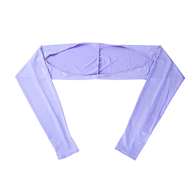 long fake sleeves Scar Cover Gloves Fake Sleeve Foldable Siamese Sun Protection Elbow Cuff Arm Cover Driving Arm Warmers Sleeves light purple