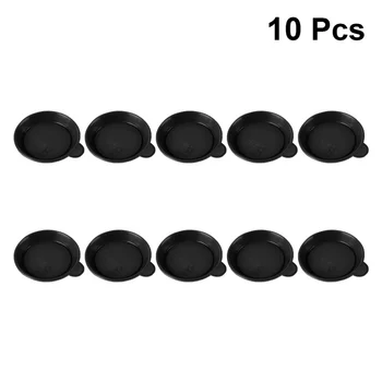 

10PCS Plastic Flowerpot Drip Tray Plant Pot Saucer for Fleshiness Planter Garden Balcony - 6.8cm Diameter (Black)