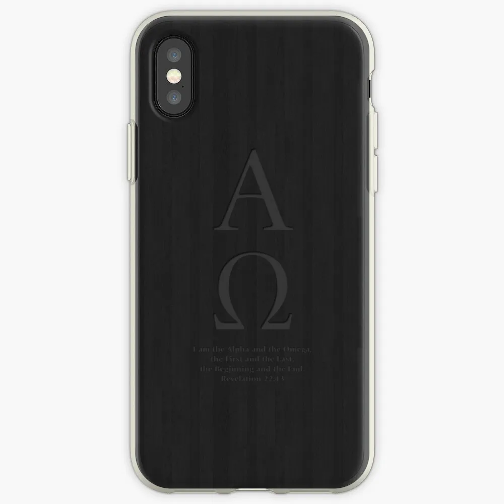 Прозрачный чехол Alpha и The Omega для iphone X XSMAX XR 11 Pro Max 6 6s 5 5S 7plus 8plus 7 8 |
